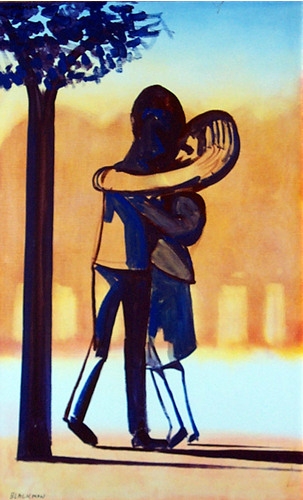 Lovers Embracing by Charles Blackman